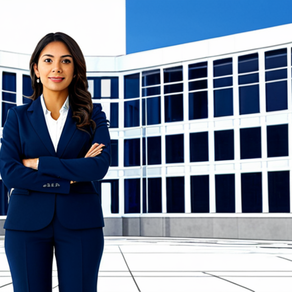 **

"A professional Latina architect in a stylish, fully clothed business outfit, standing in front of a modern building design blueprint, appropriate attire, safe for work, perfect anatomy, correct proportions, natural pose, professional photography, high quality, modern office environment, family-friendly."

**