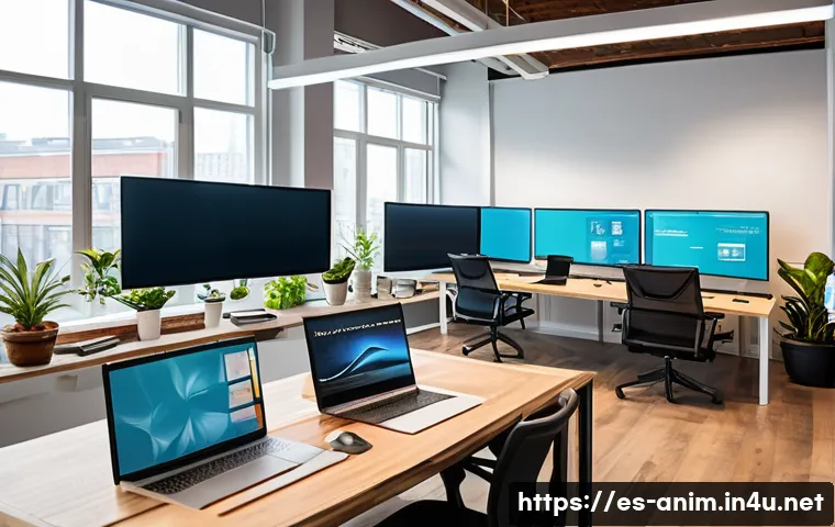 애니메이션 기획사의 성공 습관 - A modern animation studio workspace filled with diverse creative professionals collaborating enthusi...